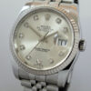 Rolex Datejust 36mm Silver Diamond dial White-Gold bezel 116234