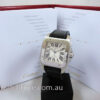 Cartier Santos 100 Silver Dial on Leather Large size W20073X8
