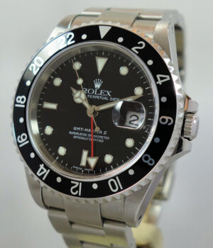 ROLEX GMT MASTER II 16710 Black-bezel 2001 Full Set  Pristine   one owner  