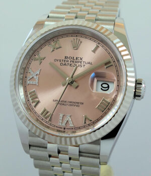 Rolex Datejust 36 Pink Roman Diamond Dial  Jubilee 126234 Box   Card  2023  UNUSED 