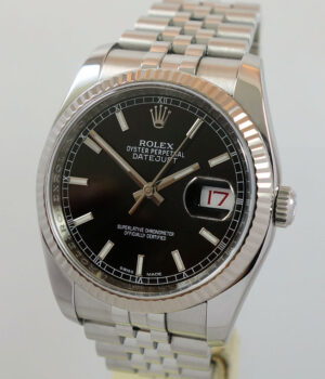 Rolex Datejust 36 Stainless-steel  Black dial 116234