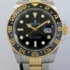 Rolex GMT II 18k Gold & Steel 116713LN Box &  Card *Rolex Serviced*