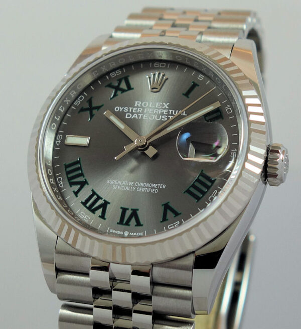 Rolex Datejust 36 Wimbledon Dial, Jubilee 126234  Box & Card Jan 2023