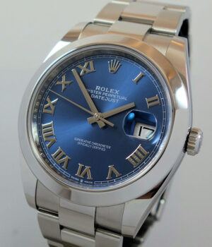 Rolex Datejust 41 Blue Roman Dial  126300  Box   Card 2020