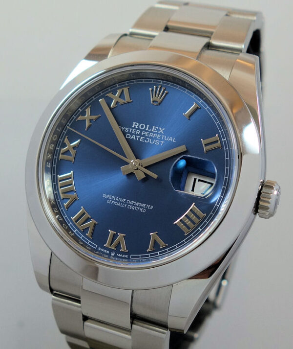 Rolex Datejust 41 Blue Roman Dial  126300  Box & Card 2020