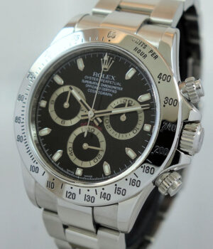 Rolex Daytona Steel Black-dial 116520 Box   Card