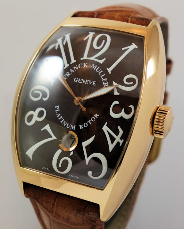 Franck Muller 18k Rose-Gold Cintrée Curvex Casablanca Chocolate dial 8880 SC DT