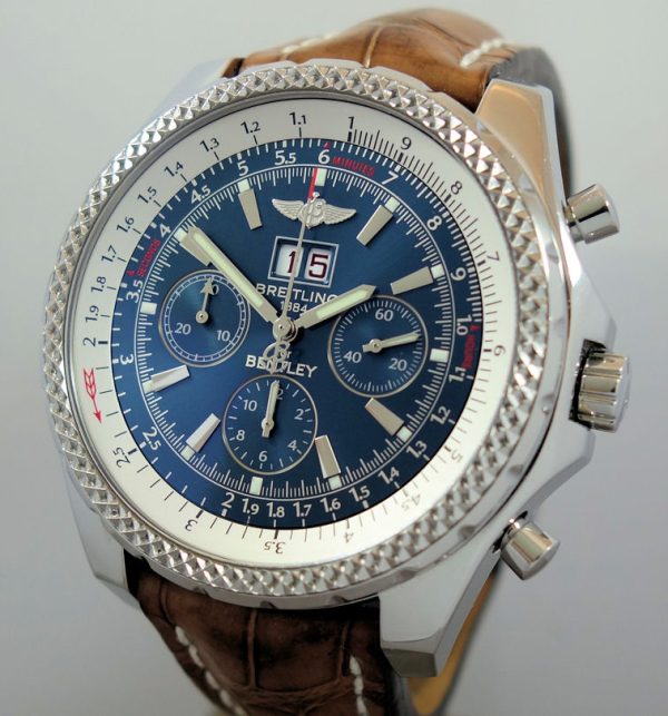 Breitling Bentley 6.75 Automatic Chrono 48mm Steel with Blue dial A44362