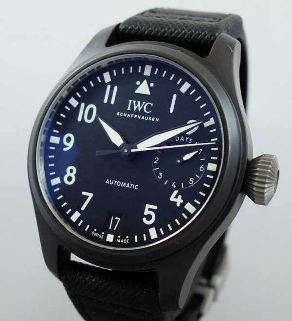 IWC Big Pilot Top Gun, 46mm Black Ceramic IW502001  Box & Card