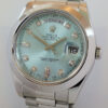 DSC08149 Rolex Day-Date II PLATINUM President Ice Blue Diamond Dial 218206 Box & Card