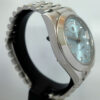 DSC08154 Rolex Day-Date II PLATINUM President Ice Blue Diamond Dial 218206 Box & Card