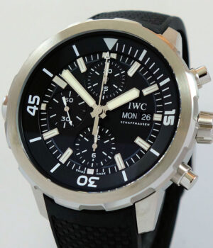 IWC Aquatimer Chronograph IW376803 Steel  44mm on Black Rubber