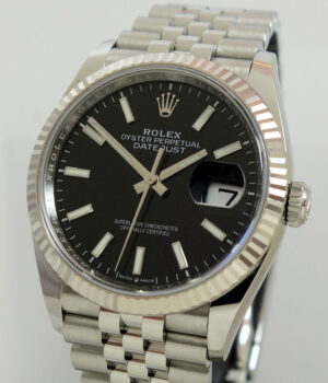 Rolex Datejust 36 Black Dial  Jubilee 126234 Box   Card April 2023 AS NEW