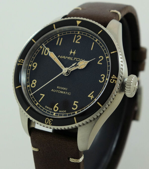 HAMILTON KHAKI AVIATION PILOT PIONEER STEEL 38mm  H76205530