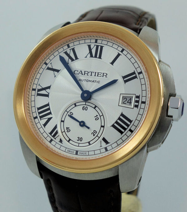 Calibre De CARTIER 38mm 18k Rose Gold & Steel, Roman dial W2CA0002