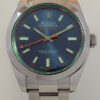 Rolex Milgauss Blue Dial, Green Crystal  116400GV Box and Card  DEC 2015