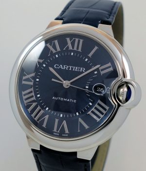 Cartier Ballon Bleu 42mm Steel  Leather WSBB0027
