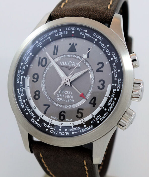VULCAIN Cricket GMT Pilot 100108