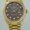 Rolex Datejust 31mm 18ct Gold, Black Mother-of-Pearl Diamond dial 278278 Box & Card 2022