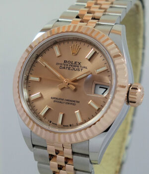Rolex Lady-Datejust 28mm 18k Everose & Steel, Rose dial 279171
