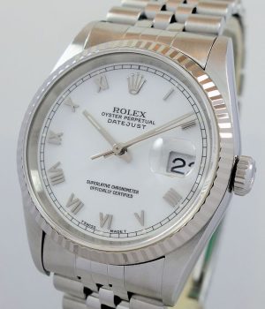Rolex Datejust 36 Steel  Jubilee bracelet   White Roman dial