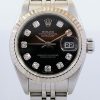 Rolex Lady Datejust Steel & 18k White-Gold Black Diamond dial 79174