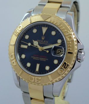 Rolex Yachtmaster 18k Gold   Steel 35mm Blue-dial Mid-Size 168623