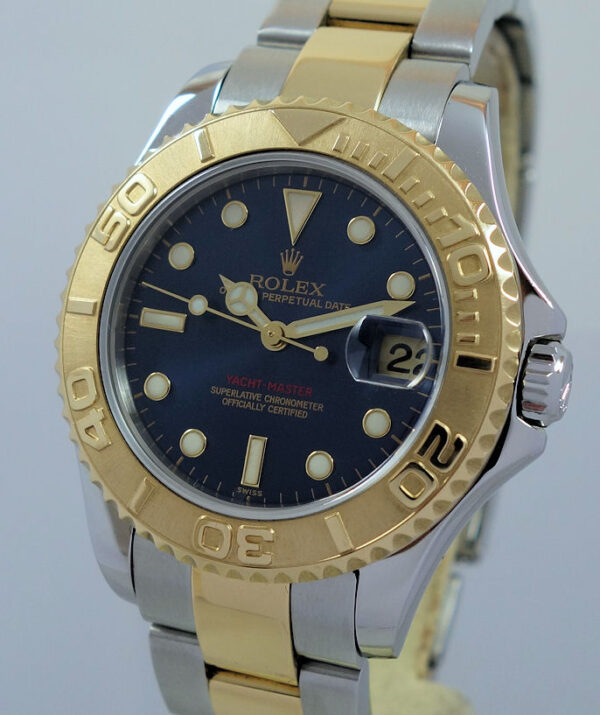 Rolex Yachtmaster 18k Gold & Steel 35mm Blue-dial Mid-Size 168623