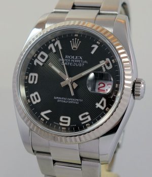 Rolex Datejust 36 Black Concentric dial   Roulette date 116234