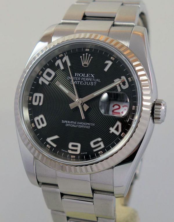 Rolex Datejust 36 Black Concentric dial & Roulette date 116234