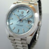 Rolex Day-Date 40 Platinum 228206  ICE-BLUE Dial  Box & Card 2021