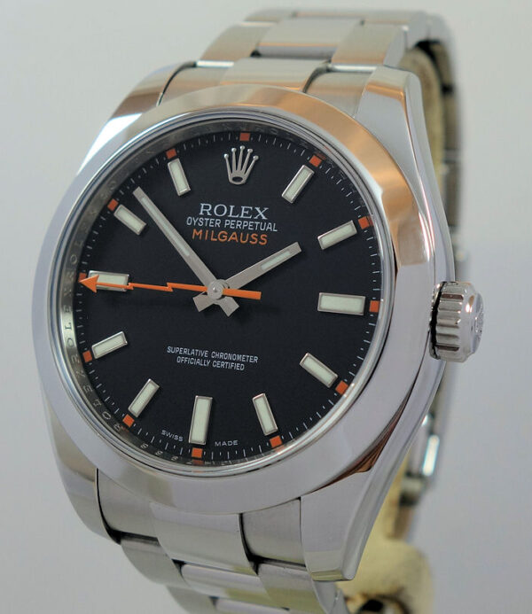 Rolex Milgauss 116400 Black-dial, Clear Sapphire