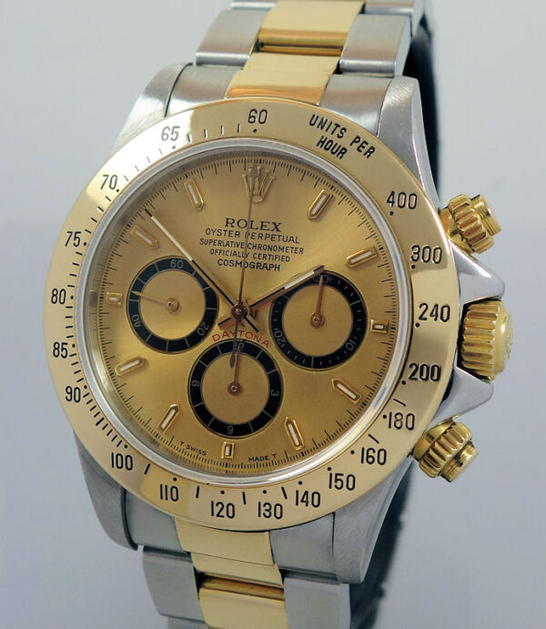 Rolex 18ct & Steel ZENITH Daytona 16523 with box 1995