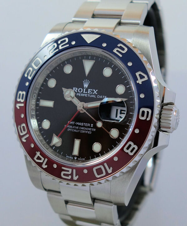 ROLEX GMT PEPSI Steel 126710BLRO Oyster bracelet FEB 2022 Box & Card