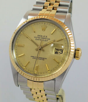 Rolex Datejust 18k Gold   Steel  16013 c1984 Gold  Linen-dial