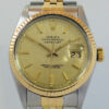 DSC02428 Rolex Datejust 18k Gold & Steel 16013 c1984 Gold, Linen-dial
