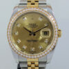 Rolex Datejust 36mm 116243 18k & Steel, Diamond Dial & Diamond bezel