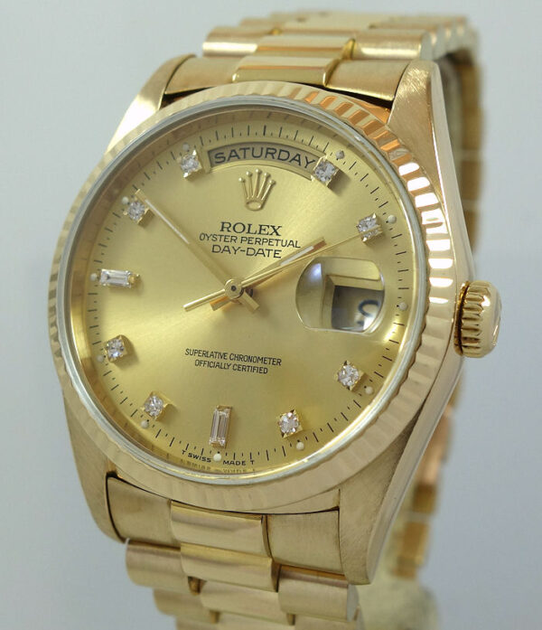 Rolex President Day-Date 18238 Diamond Dial c 1991