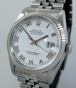 Rolex Datejust 36 Jubilee bracelet   White-Gold fluted bezel 16234