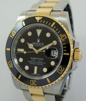 Rolex Submariner 18k   Steel 116613LN 40mm Black dial ROLEX Service 2023