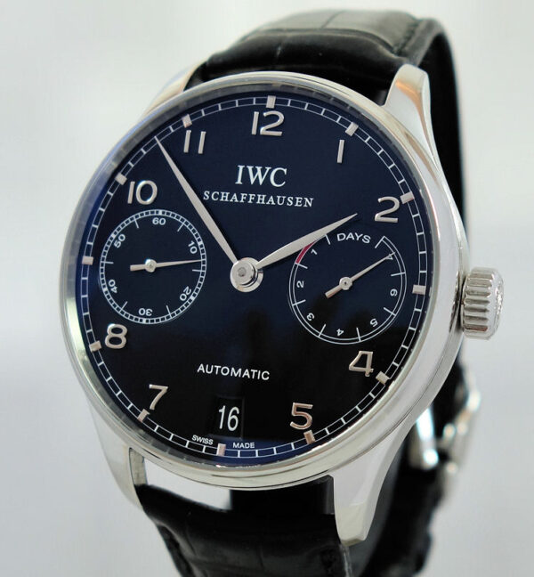 IWC PORTUGIESER AUTOMATIC 7-Days  IW500109  Steel, Black dial