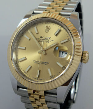 Rolex Datejust 41mm 18k   Steel 126333 Jubilee bracelet  Fluted bezel Box   Card