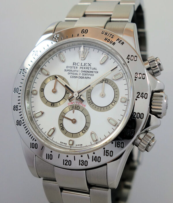 Rolex Daytona Steel White-Dial 116520 "FULL SET" Box & Card