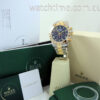 DSC03635 Rolex Daytona 18k Gold & Steel, Blue Arabic dial 116523 2 year Rolex Service Warranty.