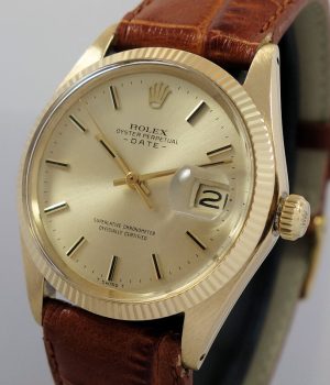 Rolex Oyster Date 18k Solid Gold  c 1972