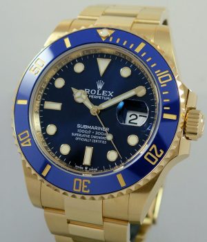 Rolex Submariner Yellow-Gold 41mm Blue Dial 126618LB  Box   Card  Dec 2023