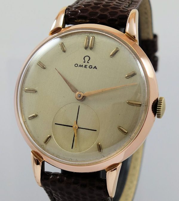 1940s OMEGA 18ct Pink-Gold 37mm large-size, Manual