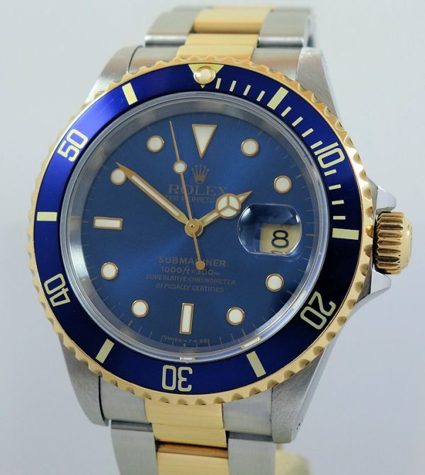 Rolex Submariner 16613 Blue dial 18k & Steel