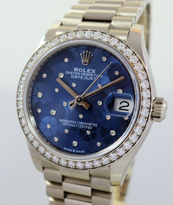 Rolex Datejust 31mm 18ct White Gold, Diamond dial & bezel 278289RBR Box & Card