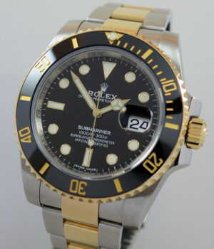 Rolex Submariner 18k Gold & Steel  116613LN  2018 Box & Card